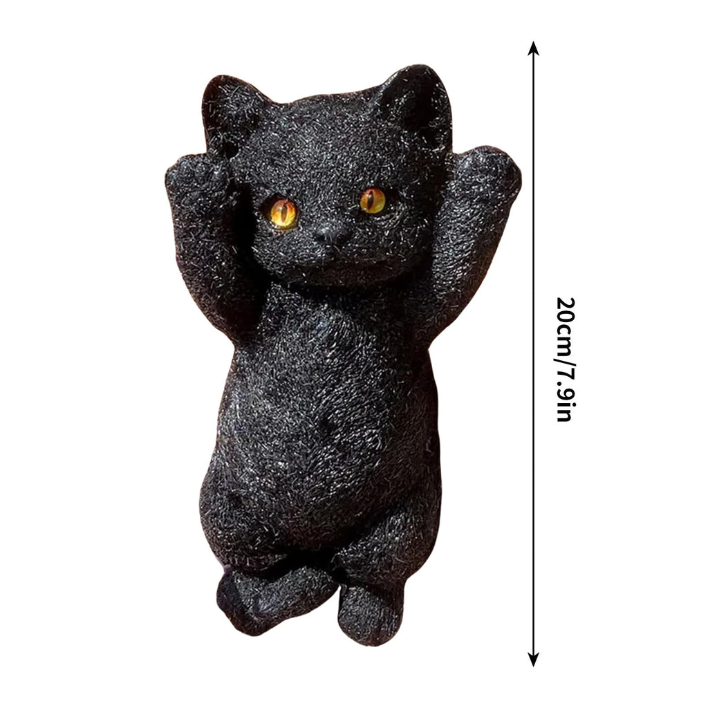 Blukids Realistic Cat Squishy,Taba Squishy,Stress Reliver,Gift for Kids,Sensory Toy,Decompression Toy for Kids Toddler Age3,4,5,6,7,8,9,10,Hand-made(Black)