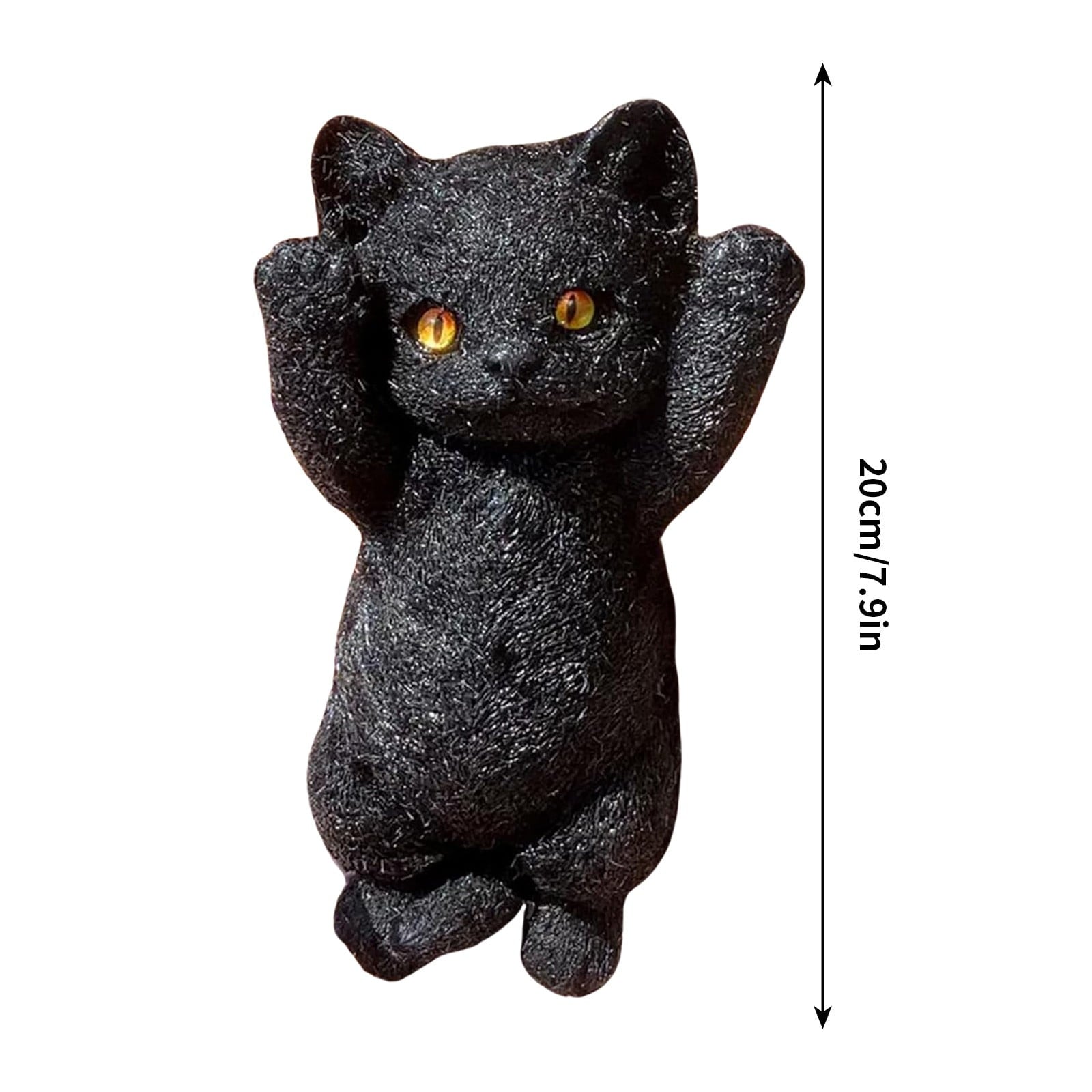 Blukids Realistic Cat Squishy,Taba Squishy,Stress Reliver,Gift for Kids,Sensory Toy,Decompression Toy for Kids Toddler Age3,4,5,6,7,8,9,10,Hand-made(Black)
