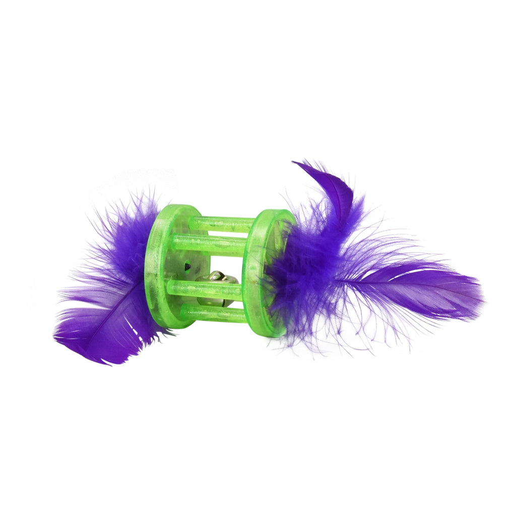 Vibrant Life Feather Rattle Cat Toy, Green