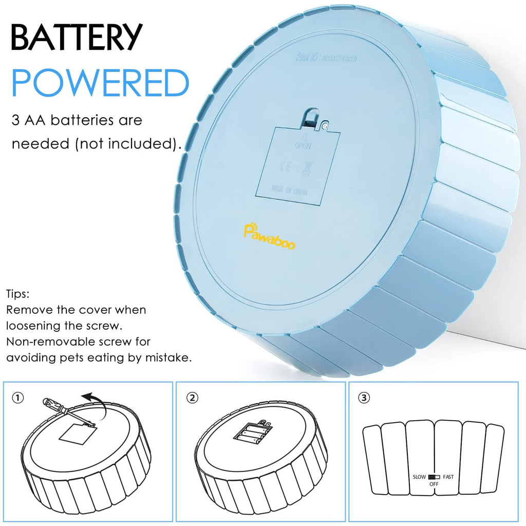 Pawaboo Cat Toy with Running Mouse, Motion Cat Toy Teaser for Indoor Cats, Pop and Play Hide Seek Cat Toy Hunting Mouse for Pet Cat Kitten Play Fun Exercise, Blue