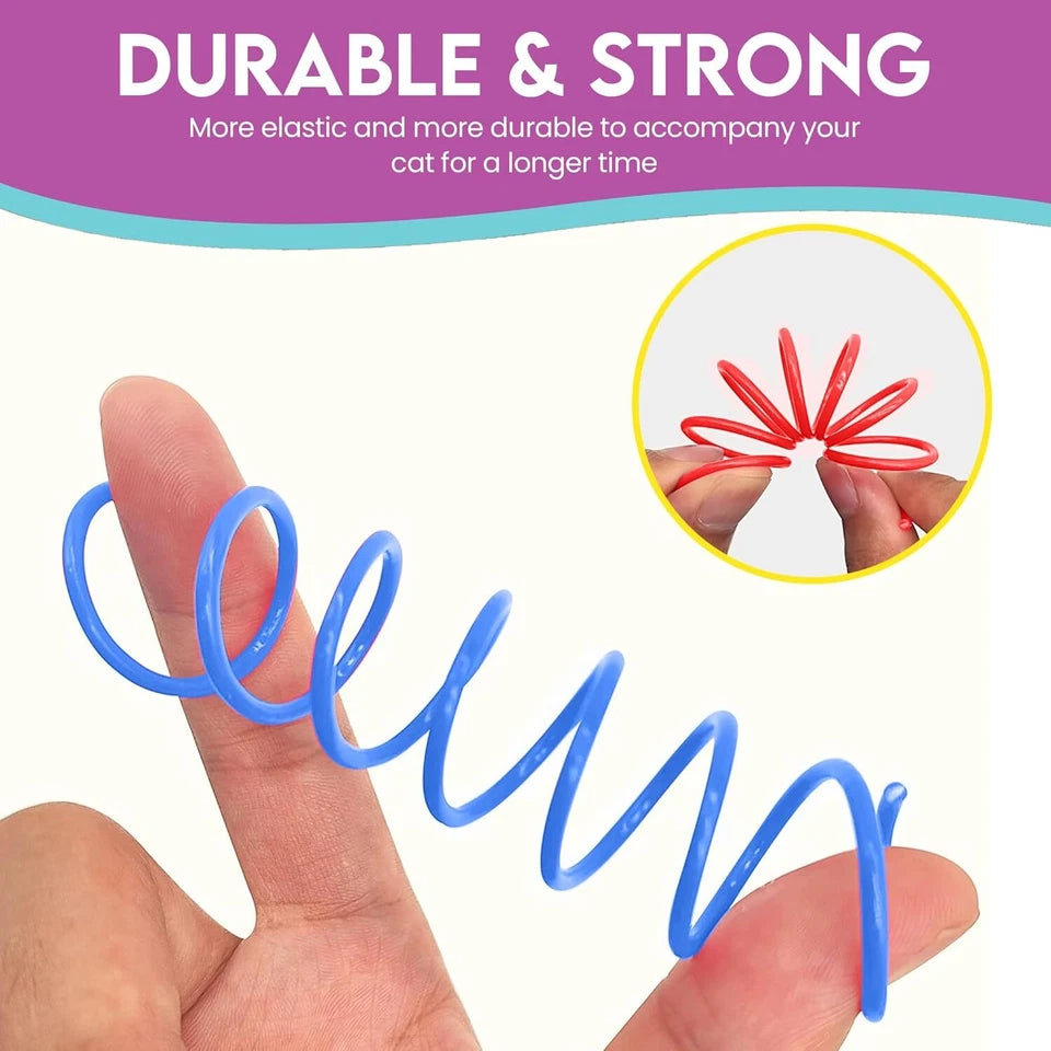 Pet kare - SPOT Thin Colorful Springs Cat Toys Bouncy Coils for Indoor Cats 10 Pcs66