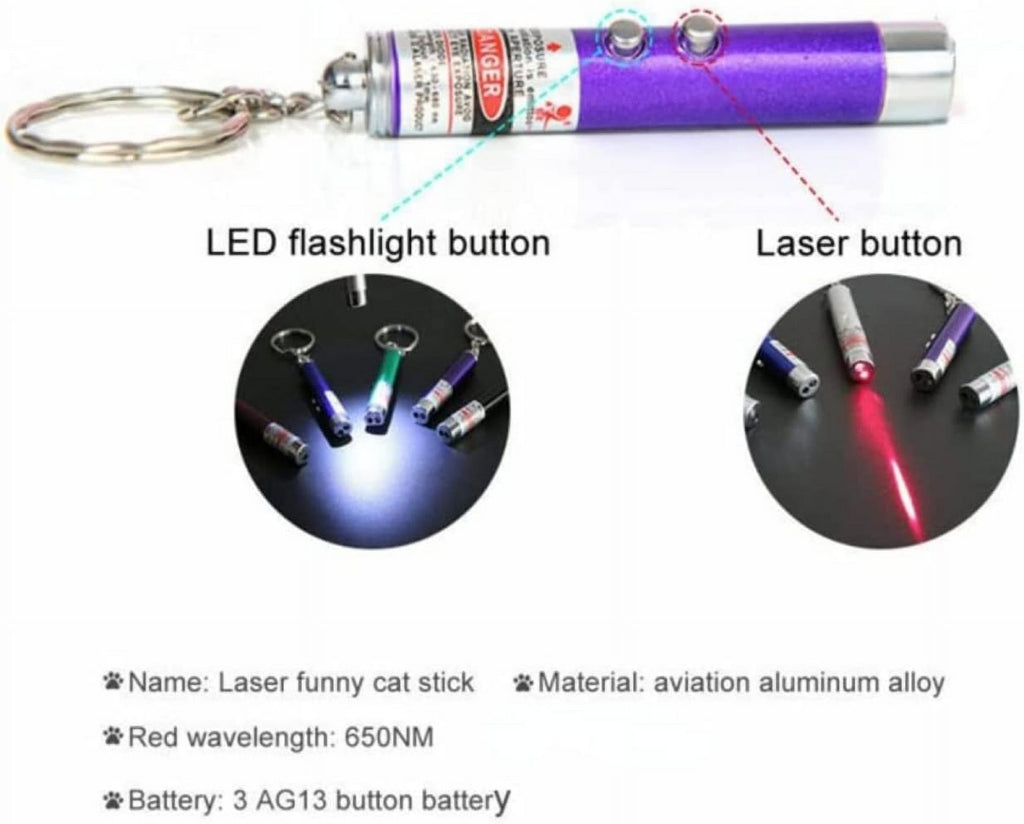 GZYS Cat Laser Pointer Toys, Rechargeable, Interactive Kitten Pet Dog Red Dot Chase Light Toy for Indoor Cats Fun Playing Exercise One Size