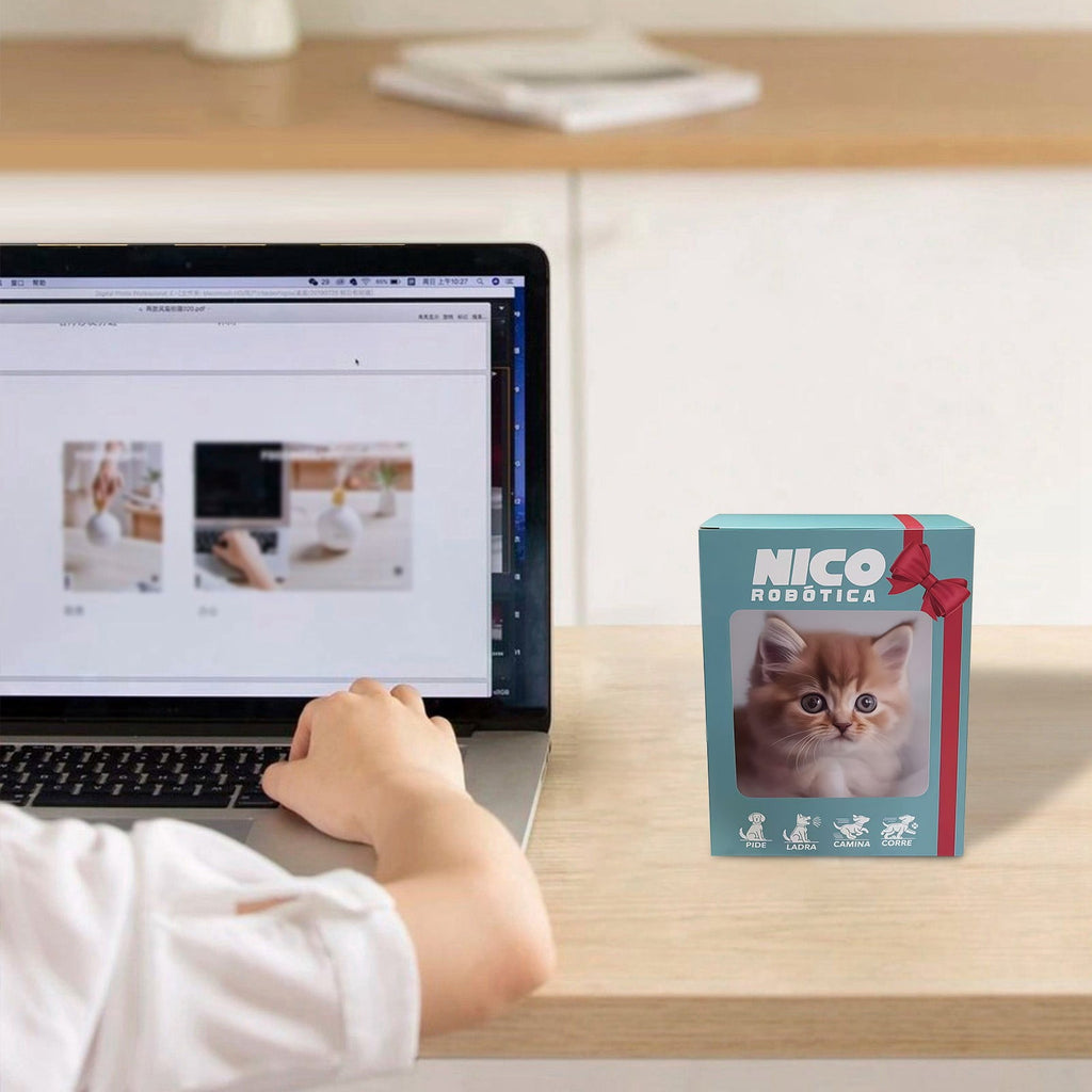 2025 New Realistic Robot Cat My Realistic Robot Cat That Acts Like A Real Cat AI Robotic Cat Walking Barking Tail Wagging