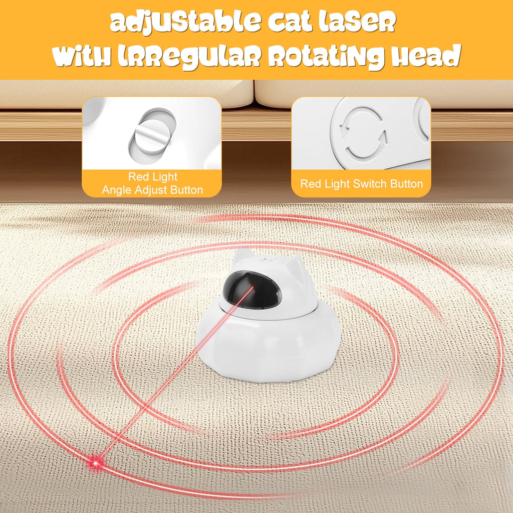 Cat Laser Toy Automatic,5 in1 Interactive Cat Toys Feather Wand, Rechargeable Indoor Kitten Toys,21.65inch Cover