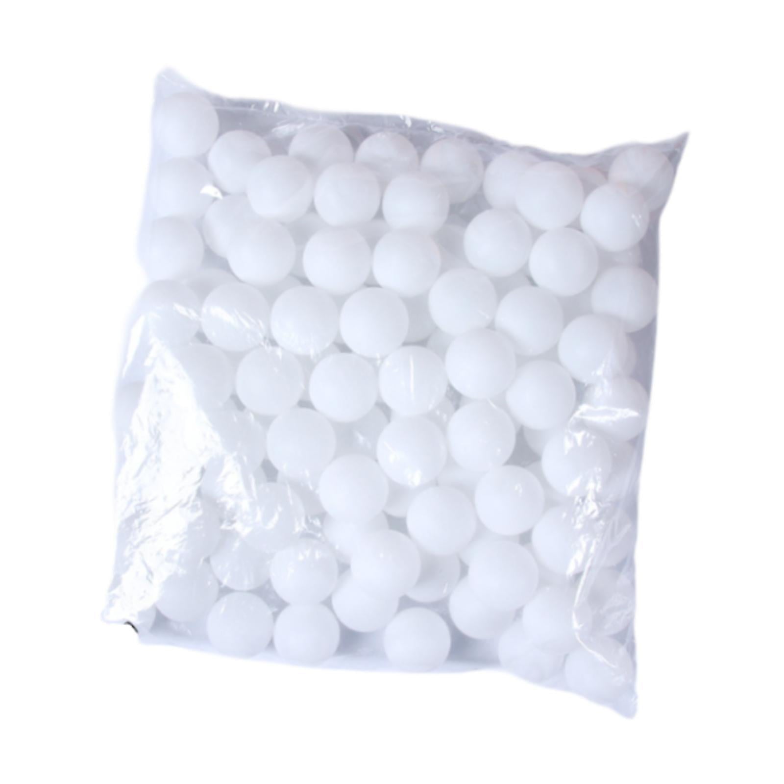 Kuntesetty Pong Balls Entertainment Activity Raffle Balls Bingo Game Balls for Cat Toys DIY 100 pcs white