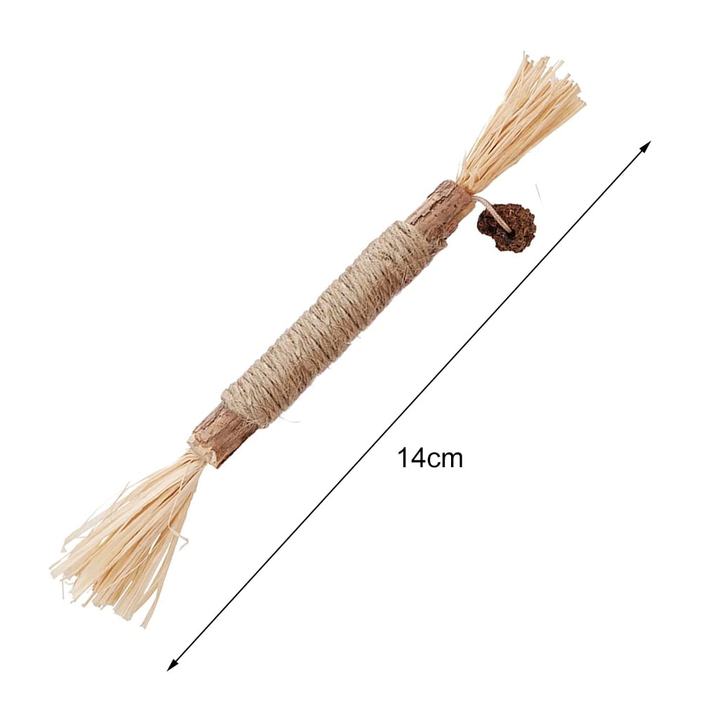 Abenow 2PCS Cat Toys Kitten Teething Chew Toys Natural Chew Sticks for Pet Teeth Cleaning