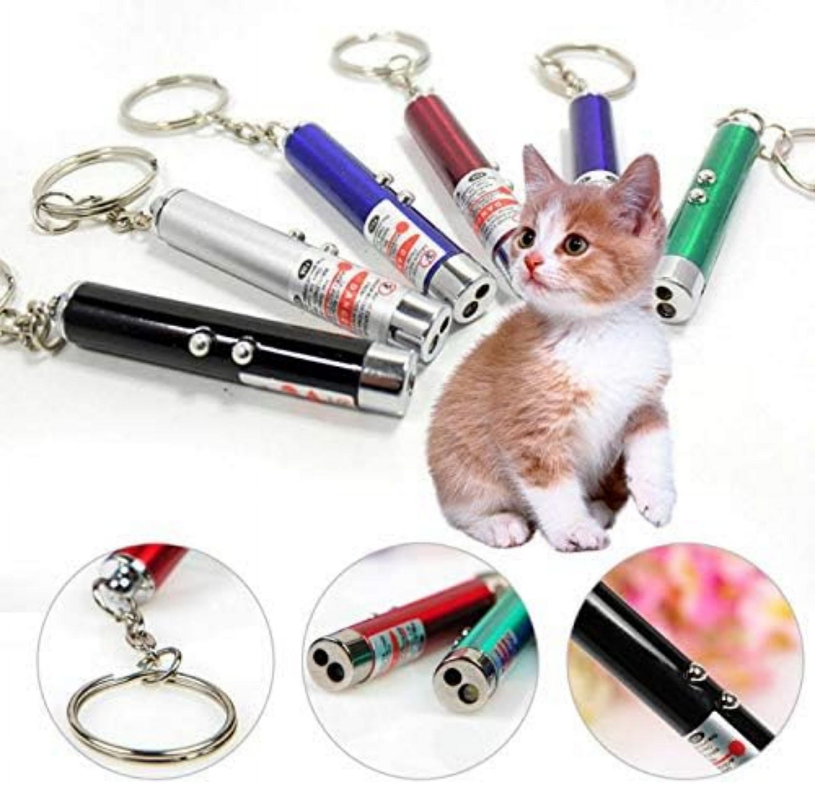GZYS Cat Laser Pointer Toys, Rechargeable, Interactive Kitten Pet Dog Red Dot Chase Light Toy for Indoor Cats Fun Playing Exercise One Size