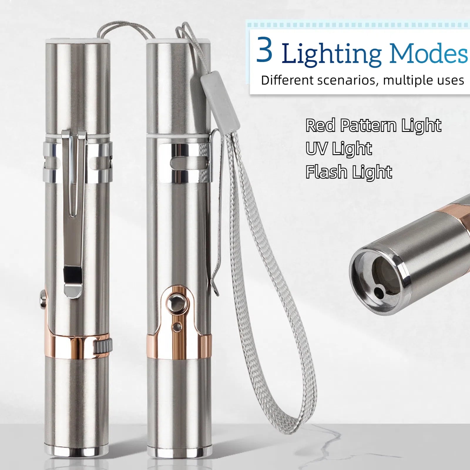 Cat Toys Laser Pointer for Indoor,3 Modes Training Chaser Pet Toy Pointer,Interactive Pet Cat/Dog Toy for Cats Fun Playing Exercise