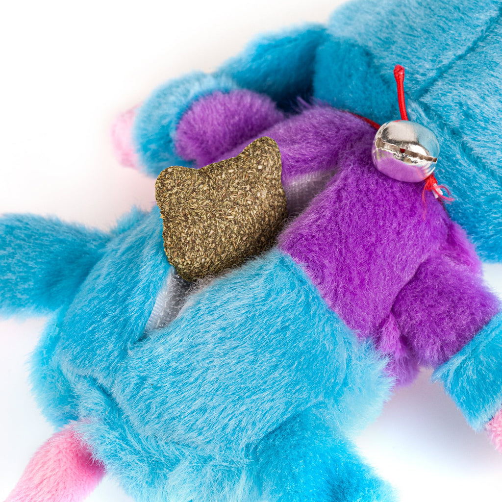 Chiwava 2 Pack 5.9" Removable Catnip Plush Cat Toys Mice with Bell Large Mouse Activity Toy