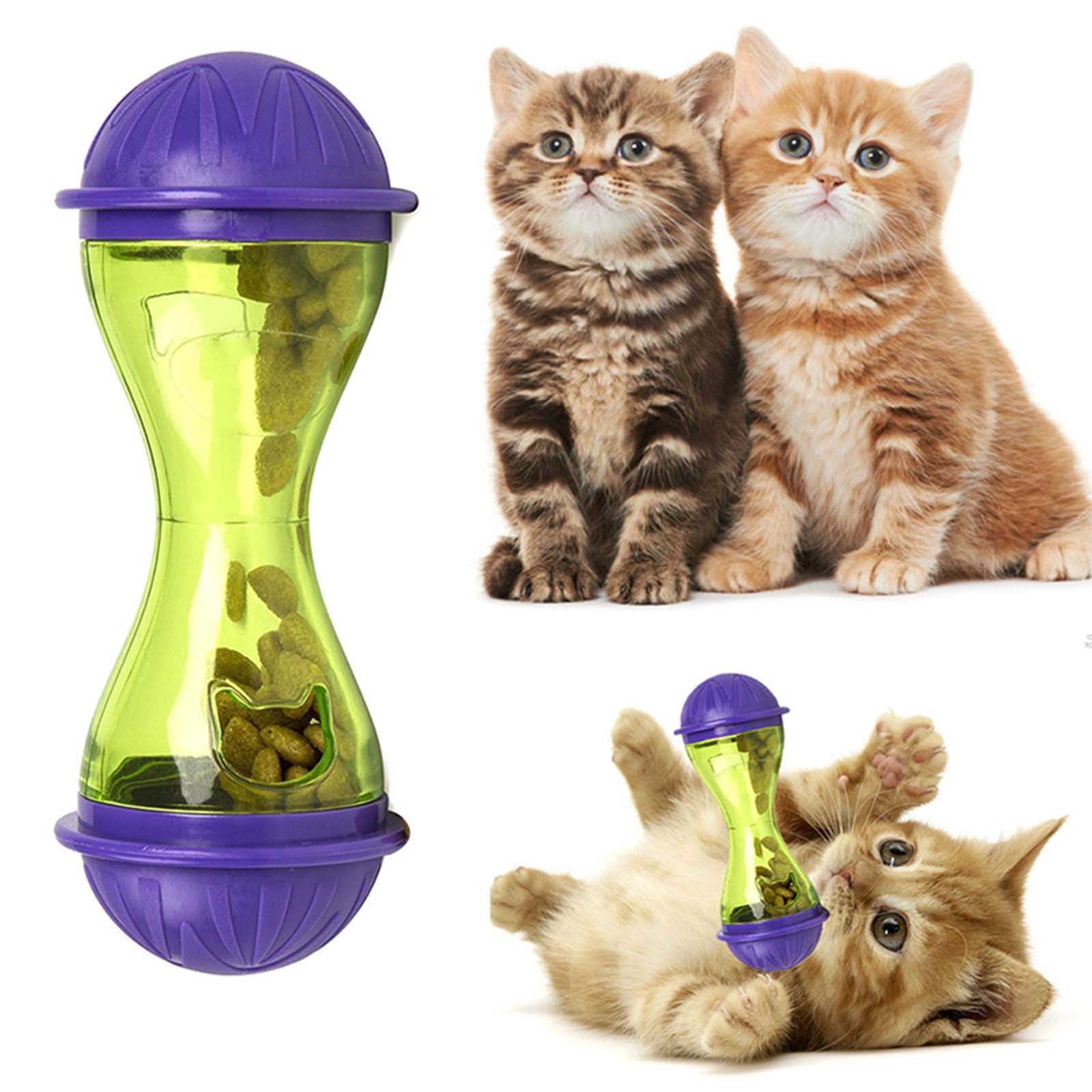 SIEYIO Interactive Puzzle for Cat Feeder Treat Dispenser Slow Feeder with Bells Inside