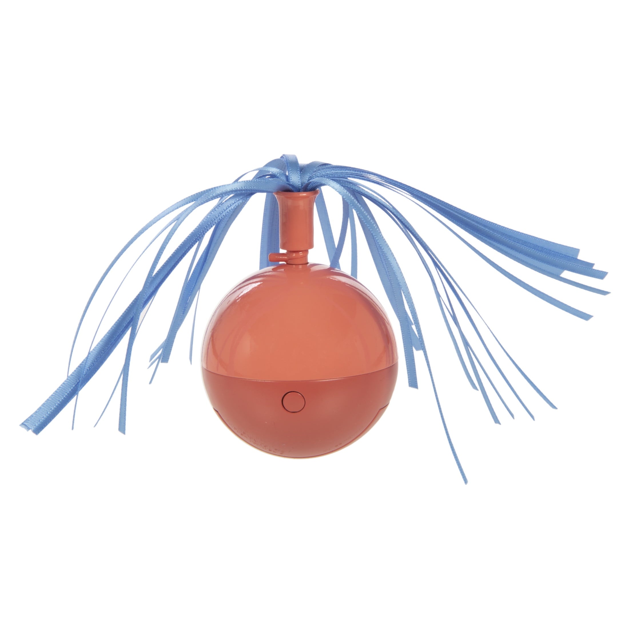 SmartyKat Twirly Top Electronic Motion Spinning Ball Cat Toy with Ribbons