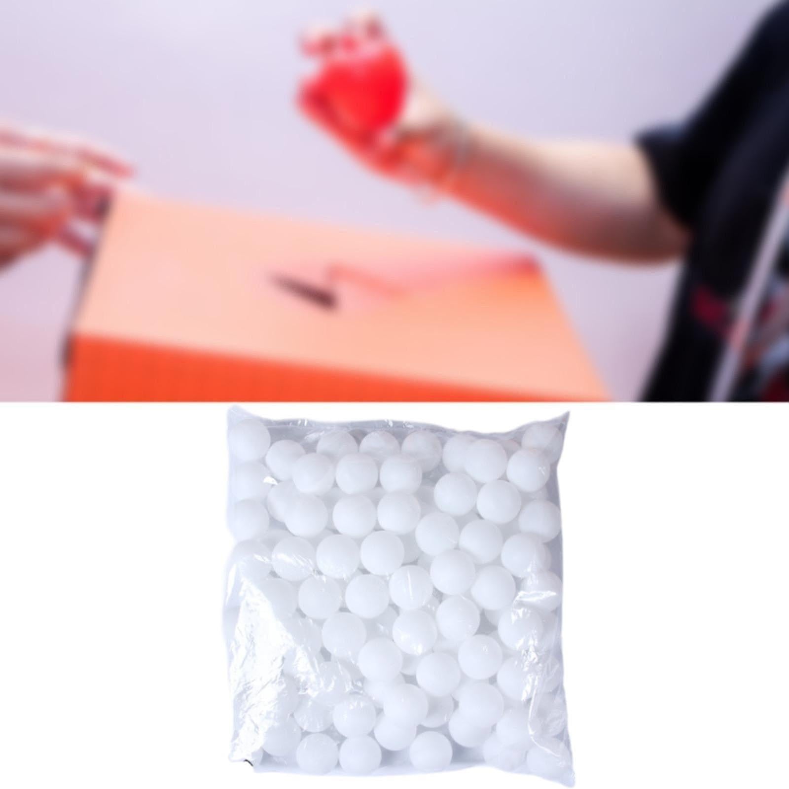 Kuntesetty Pong Balls Entertainment Activity Raffle Balls Bingo Game Balls for Cat Toys DIY 100 pcs white