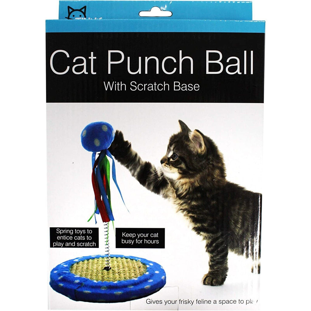 Pets First Cat Toy Punching Bag Ball Fun Activity with Scratching Board
