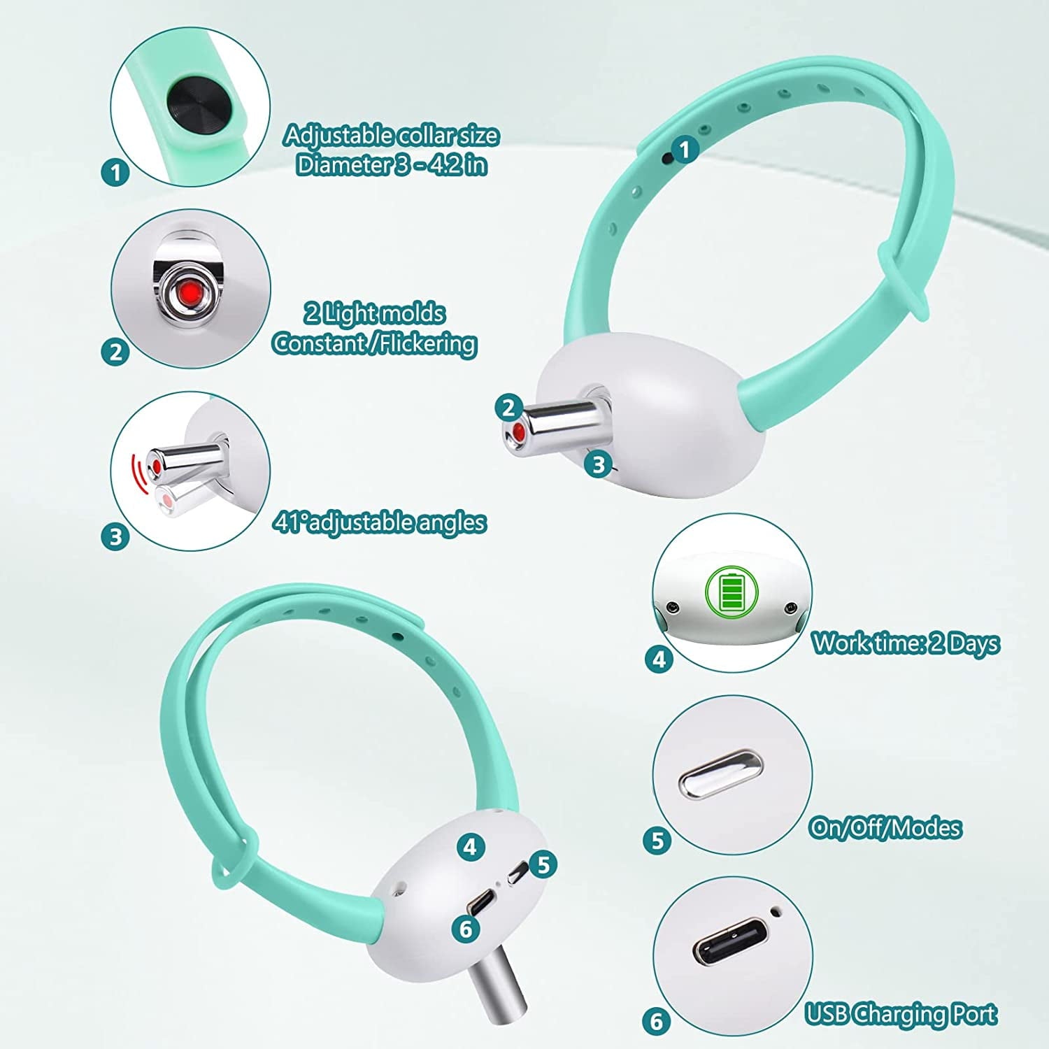 Lomyolo Cat Toy Cat Laser Collar Toys Pointer for Indoor for Kitten Cat Chase Play