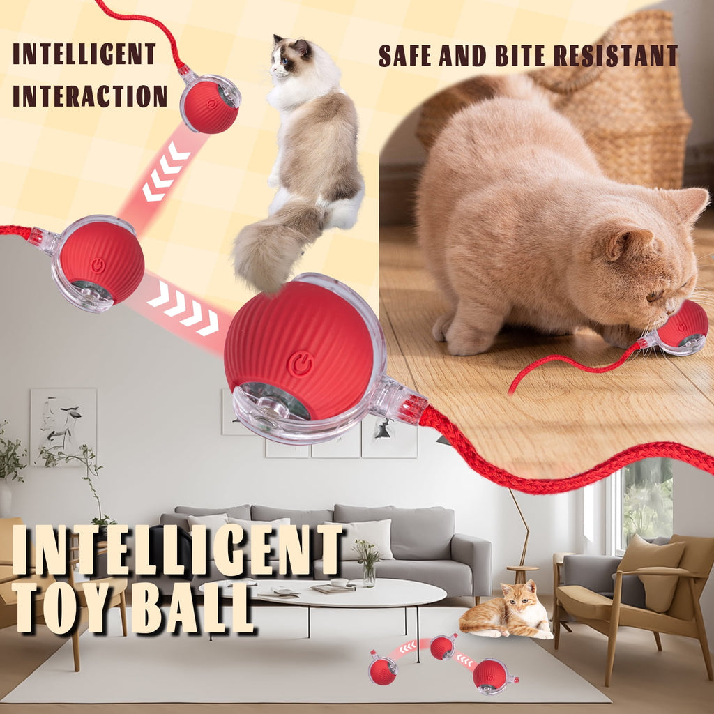 Interactive Dog Ball, Electric Dog Ball Toy, Interactive Rolling Dog Ball, Interactive Cat Toy Ball, Electric Rolling Ball Dog Toy, Smart Interactive Cat Toy Ball