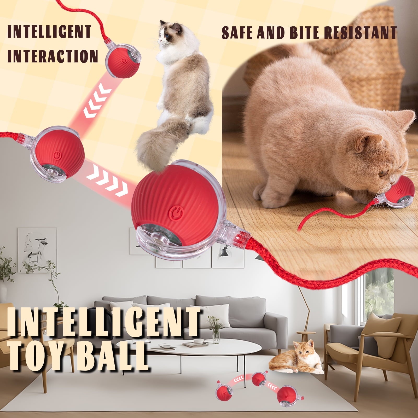 Interactive Dog Ball, Electric Dog Ball Toy, Interactive Rolling Dog Ball, Interactive Cat Toy Ball, Electric Rolling Ball Dog Toy, Smart Interactive Cat Toy Ball