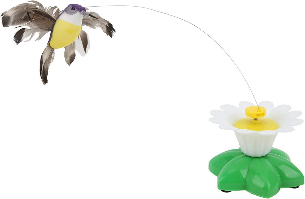 Interactive Chirping Bird Cat Toy, Funny Rotating Electric Flying Bird Interactive Toy, Funny Exercise Electric Flutter Rotating Kitten Toys to Interactive with Cat for All Breeds Cat