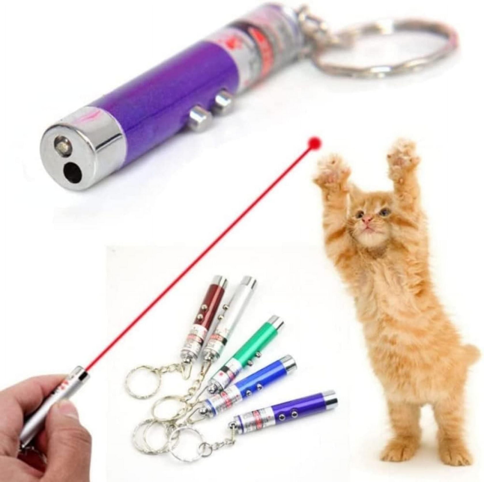 GZYS Cat Laser Pointer Toys, Rechargeable, Interactive Kitten Pet Dog Red Dot Chase Light Toy for Indoor Cats Fun Playing Exercise One Size