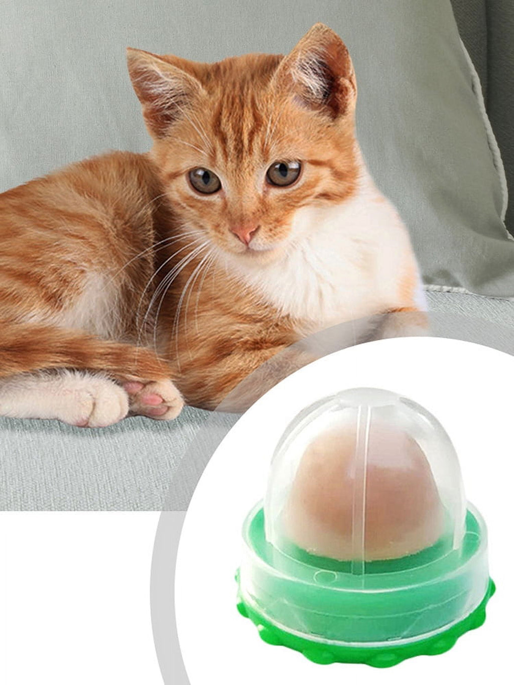 Smrinog 5 Pcs Catnip Wall Balls Toys for Cat, Edible Cat Licking Natural Rotatable Toy, Teeth Cleaning Cat Bite Toy, Roller Catnip Balls