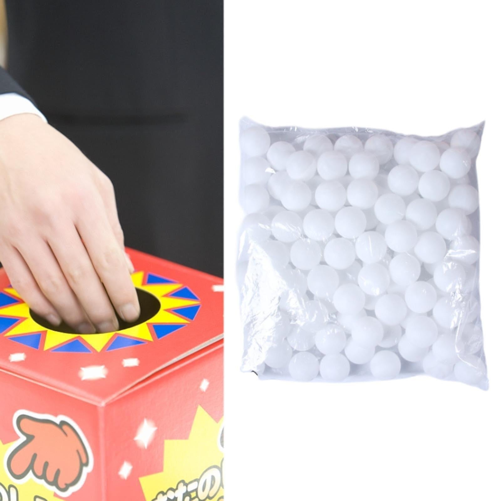 Kuntesetty Pong Balls Entertainment Activity Raffle Balls Bingo Game Balls for Cat Toys DIY 100 pcs white