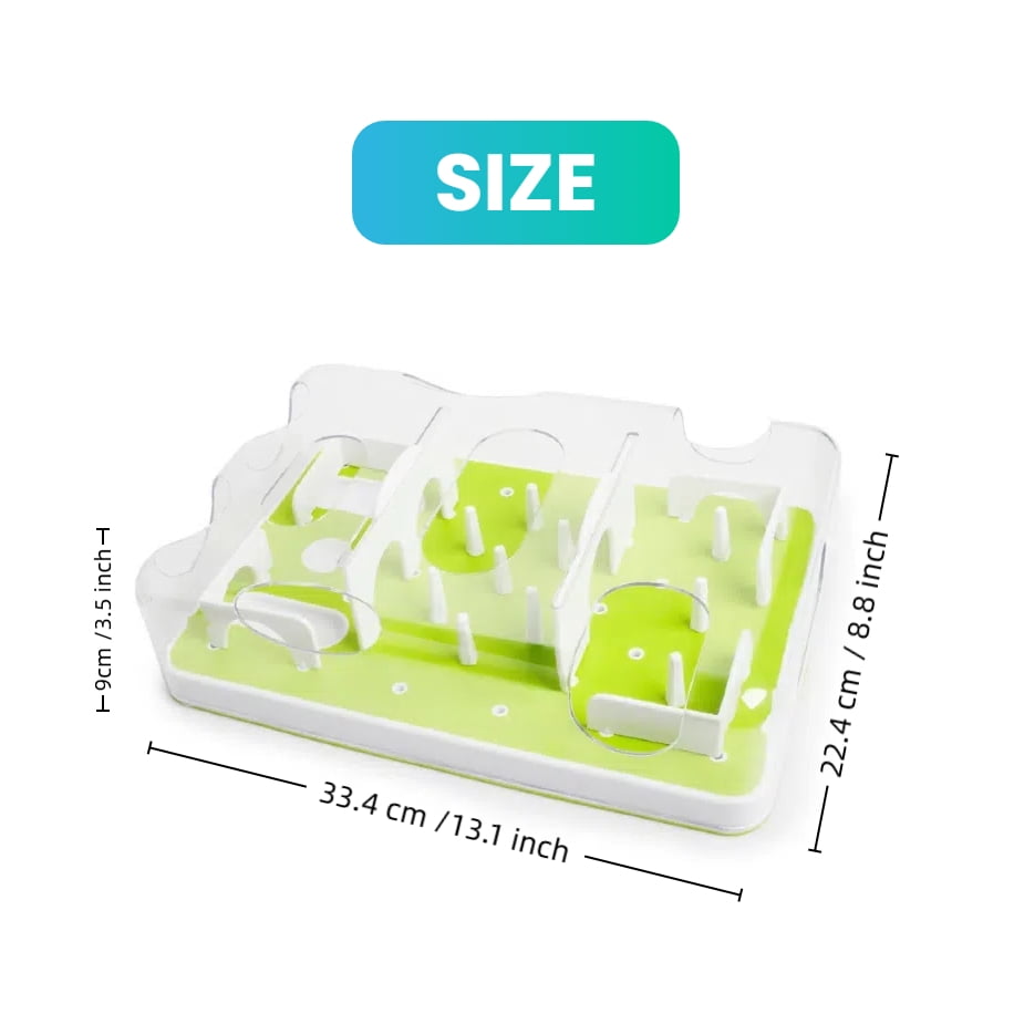 All For Paws Cat Puzzle Feeder Toy, Cat Slow Puzzle Feeding Toy for Kitty IQ Training & Mental Stimulation, Kitty Enrichment Toys for Indoor Cats, Puzzle