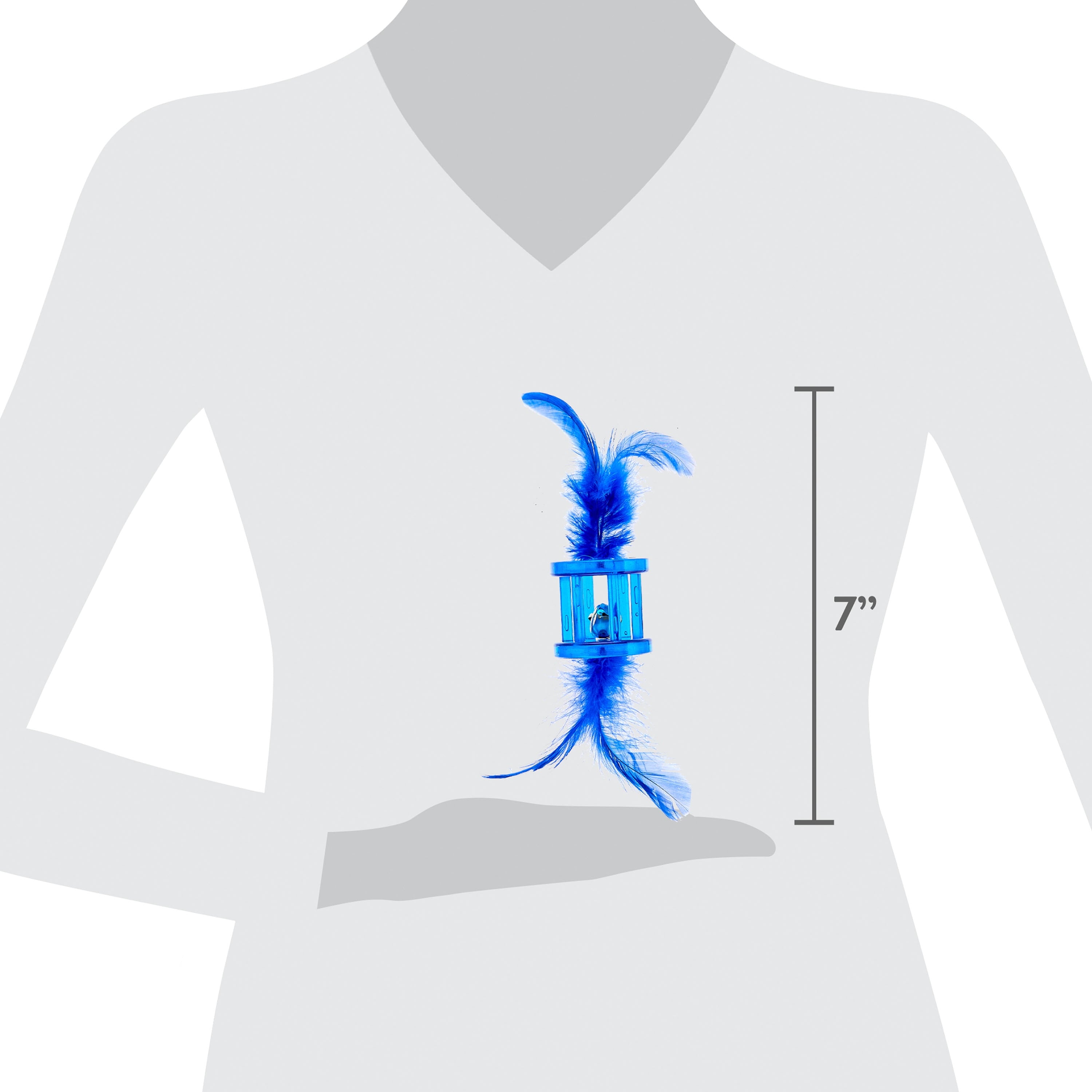 Vibrant Life Feather Rattle Cat Toy, Green