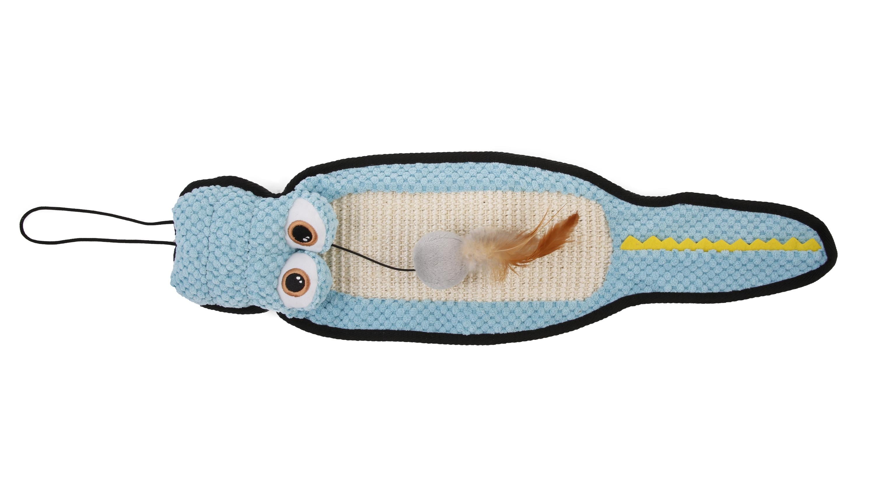 Hartz Cattraction Gator Scratch Cat Toy with Silver Vine and Catnip, Color May Vary