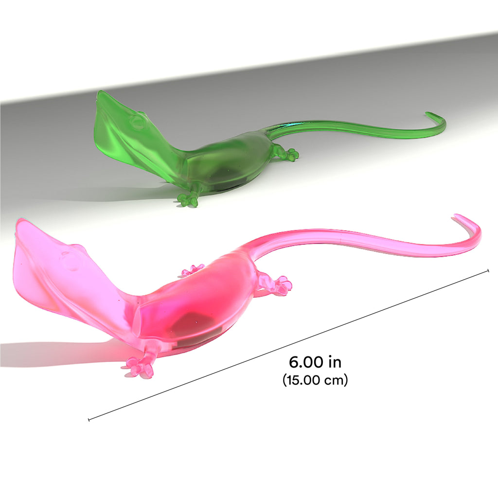 Playology Cat Toys | Catnip Infused Durable Rubber Lizard with Bugs, 2-Pack