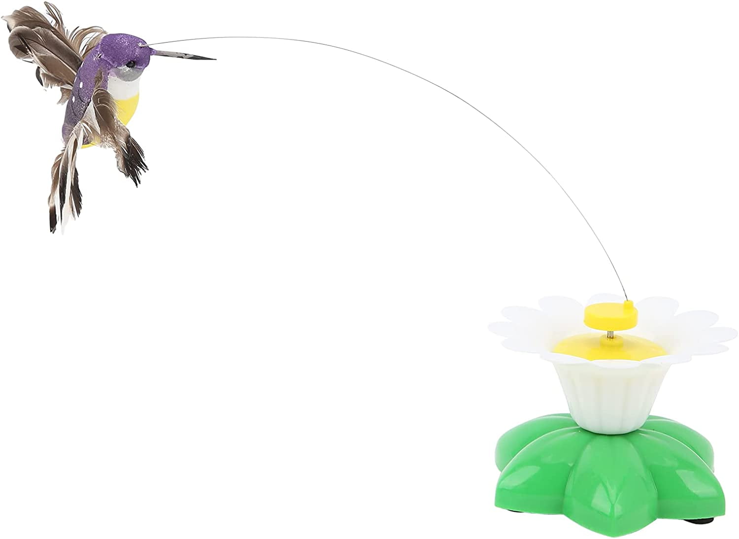 Interactive Chirping Bird Cat Toy, Funny Rotating Electric Flying Bird Interactive Toy, Funny Exercise Electric Flutter Rotating Kitten Toys to Interactive with Cat for All Breeds Cat