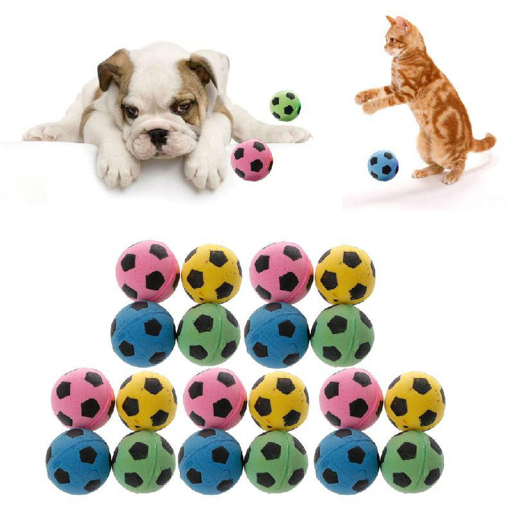 20PCS Non-Noise Cat EVA Ball Soft Foam Soccer Play Balls For Cat Scratching Toy