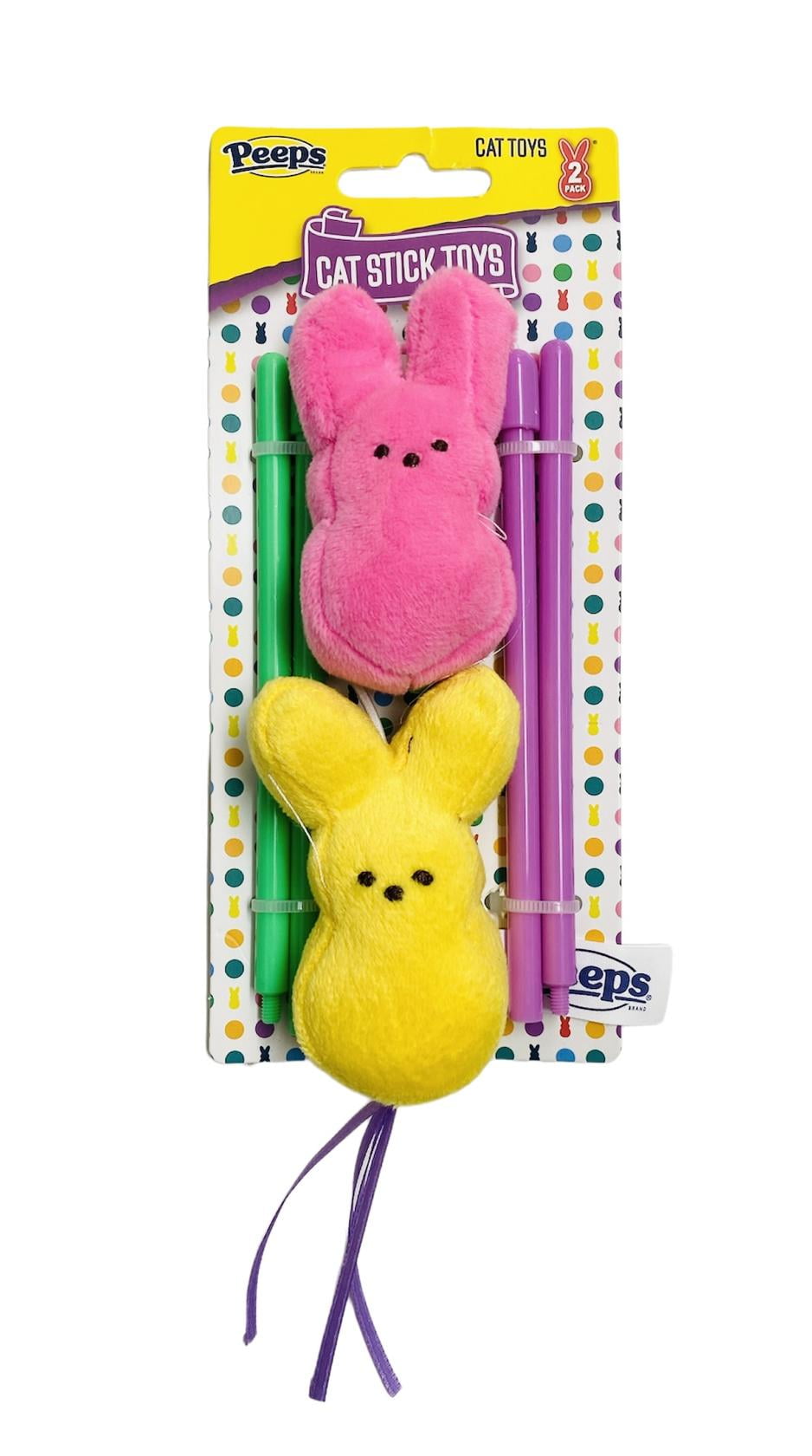 Peeps Cat Stick Toys 2-Pack