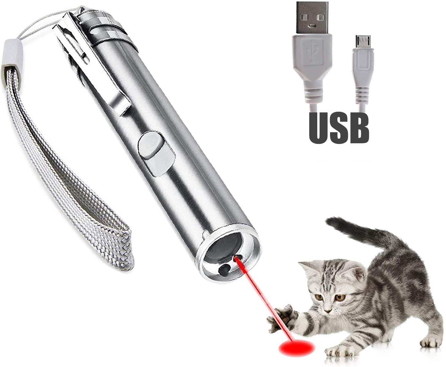 Reactionnx Cats Laser Pointer, Pet Training Tool Interactive Chaser Toy