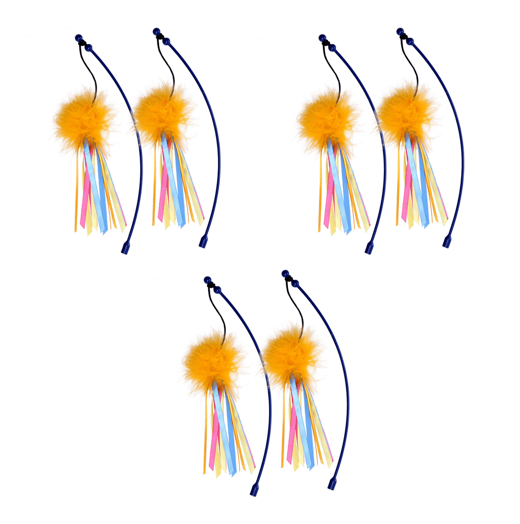 SmartyKat Replacement Wand, Refills for Use with SmartyKat Scratch 'N Spin, Cat & Kitten Stimulating Interactive Play, 3-Pack