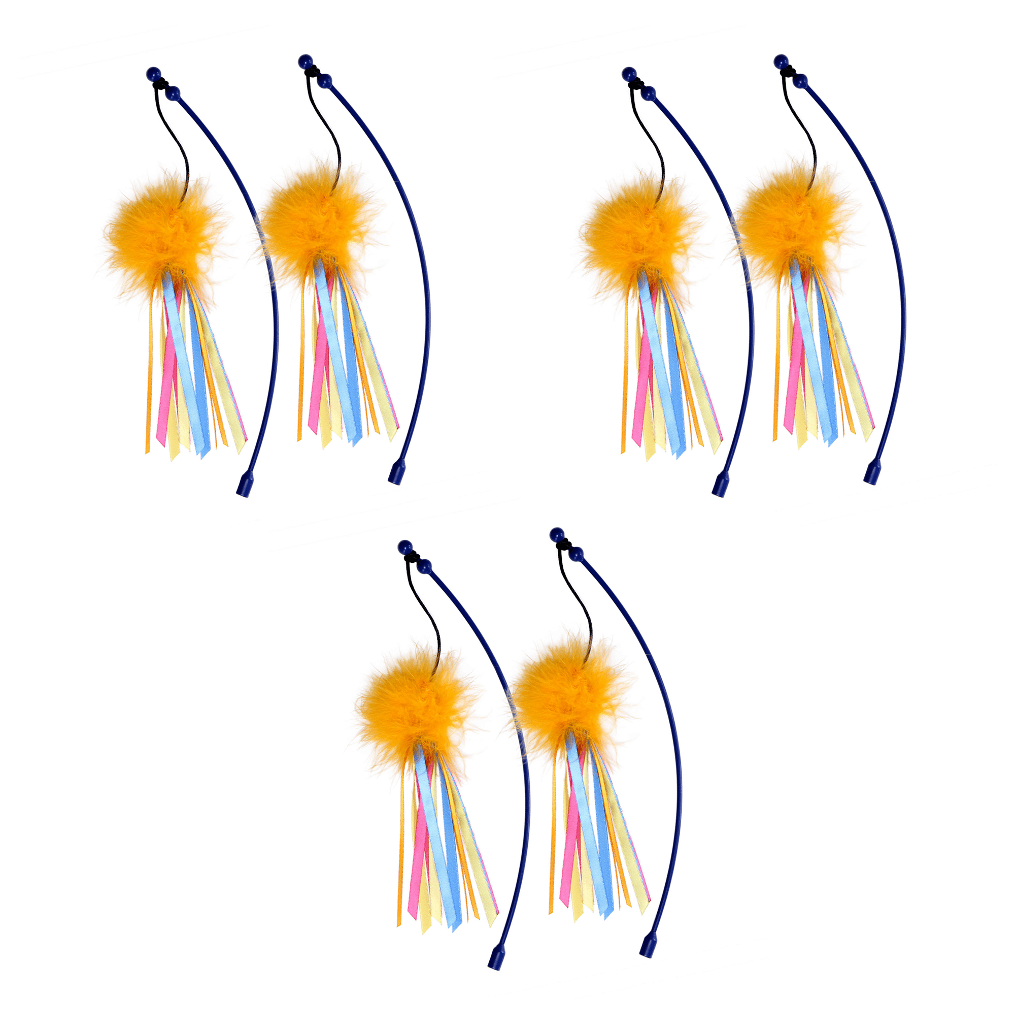 SmartyKat Replacement Wand, Refills for Use with SmartyKat Scratch 'N Spin, Cat & Kitten Stimulating Interactive Play, 3-Pack