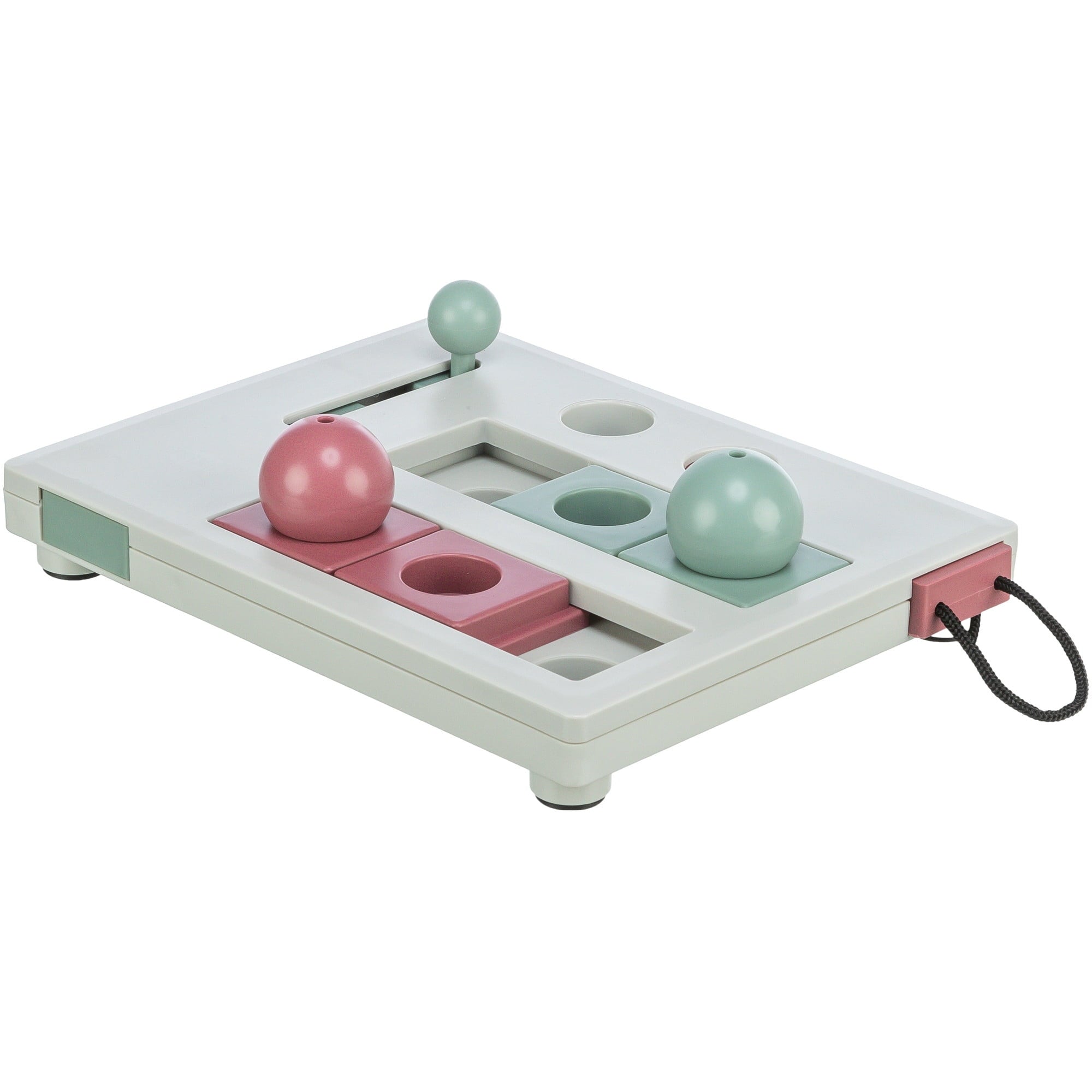 TRIXIE Fun Board Strategy Game for Cats, Puzzle Toy, Treat Dispenser, Interactive Play, White