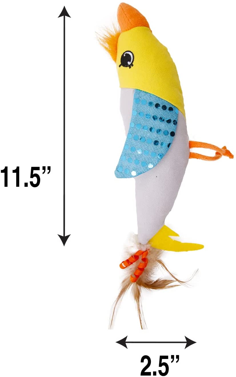 Hartz Cattraction Animal Pal Kicker Cat Toy with Silver Vine and Catnip, Animal Will Vary