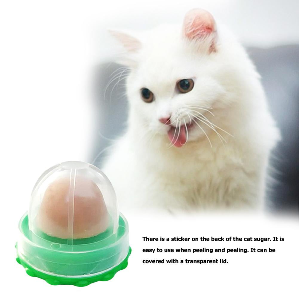 Smrinog 5 Pcs Catnip Wall Balls Toys for Cat, Edible Cat Licking Natural Rotatable Toy, Teeth Cleaning Cat Bite Toy, Roller Catnip Balls