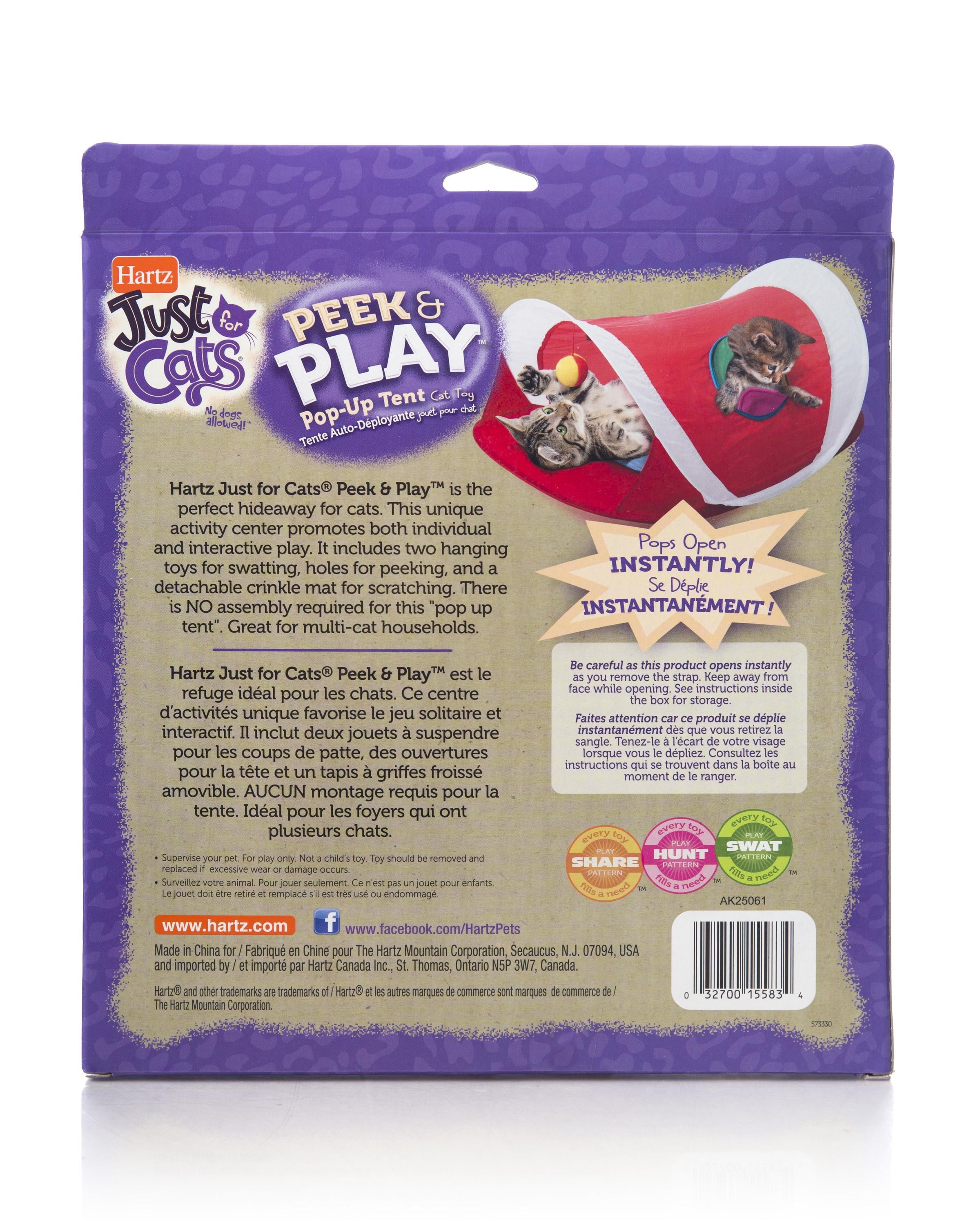 Hartz Just For Cats Peek and Play Pop-Up Tent Cat Toy