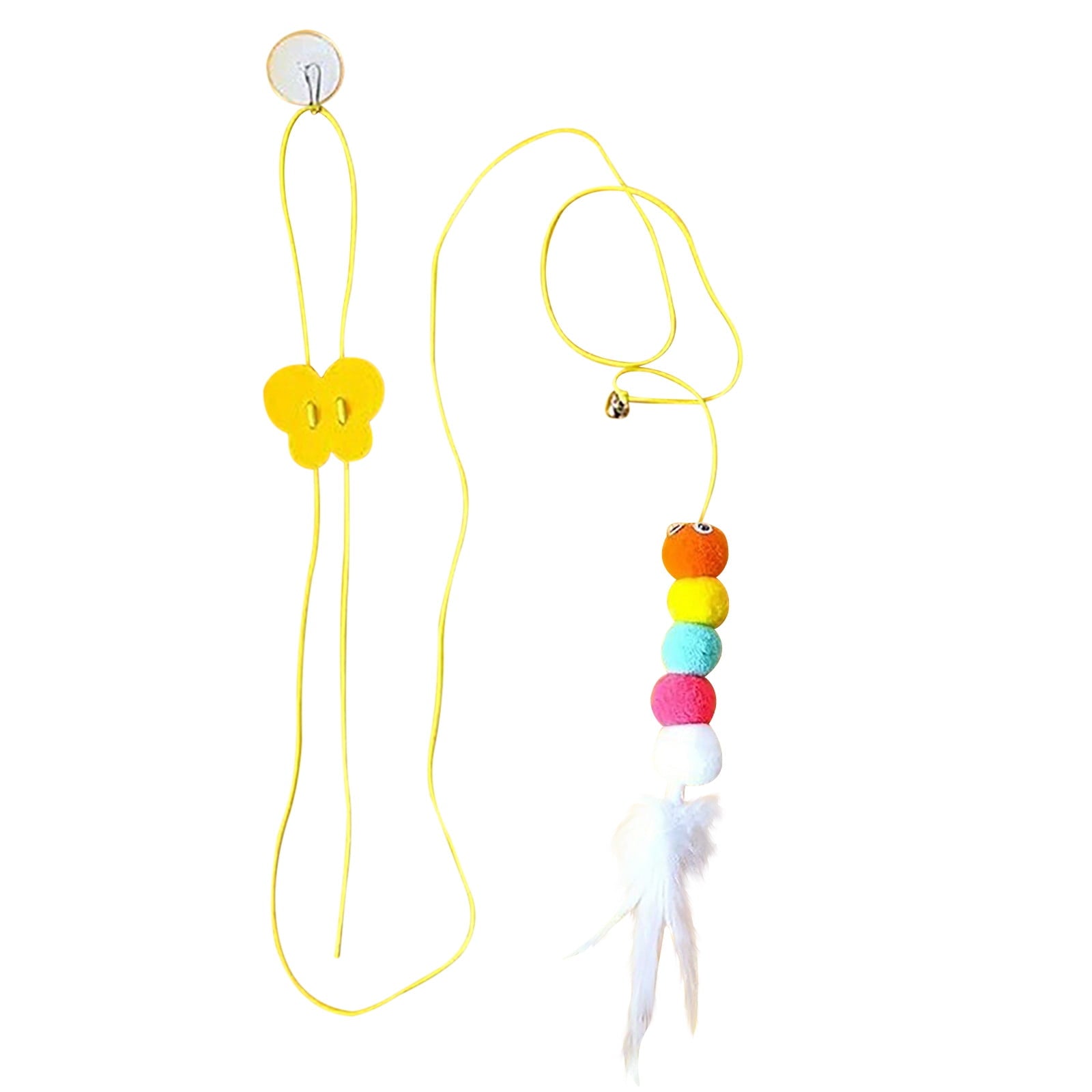 Isvgxsz Items Hanging Door Retractable Cat Scratching Rope, Funny Cat Stick Developmental Puzzle Toys, Self-Hey Pet Cat Toy, Interactive Toy, Elastic Rope Automatic Toy