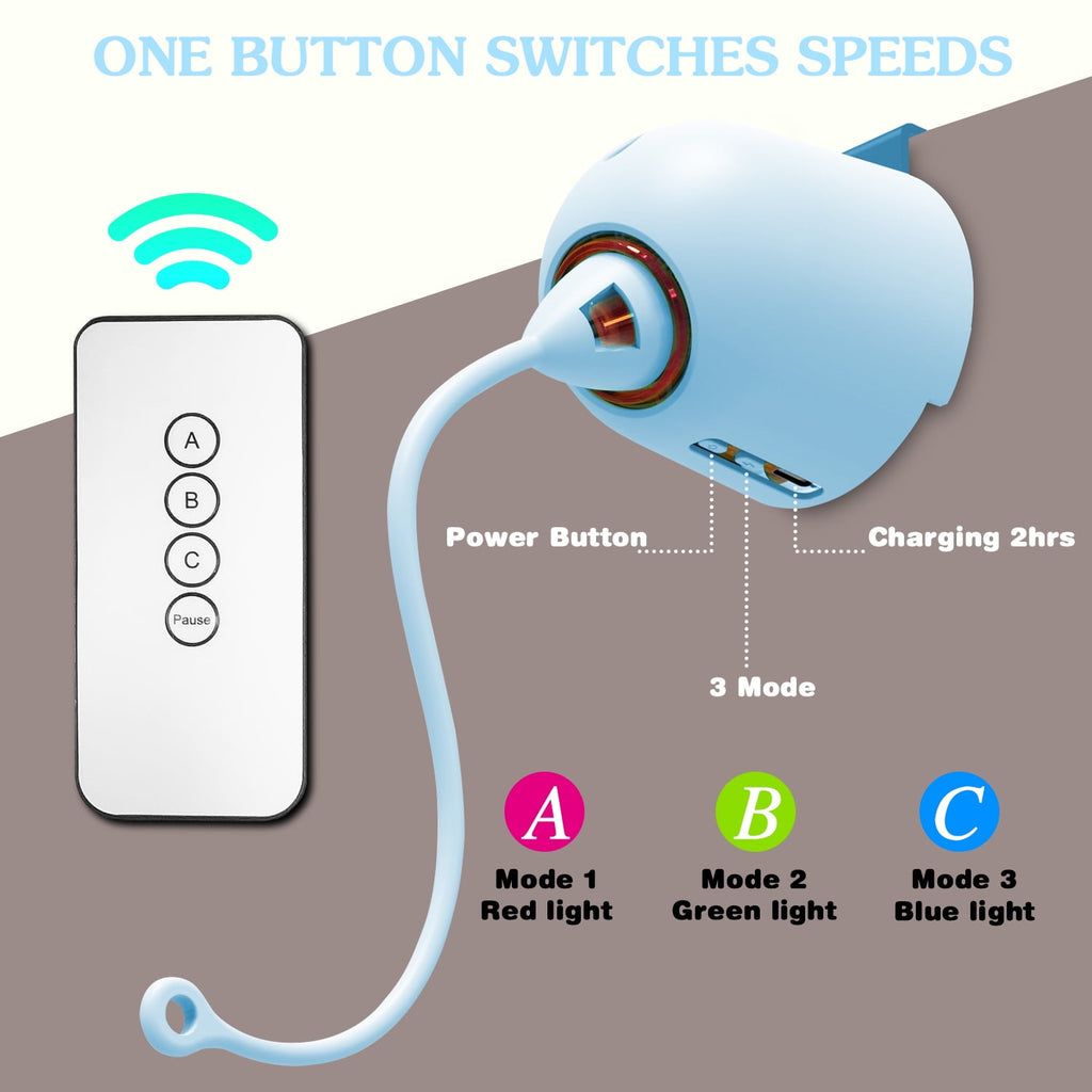 Lvelia Cat Toys Hanging Door Automatic Cat Toy Interactive Elastic Rope with Feather,Cat Catching Game Door Hanger,Self Play Cat Toys,Blue