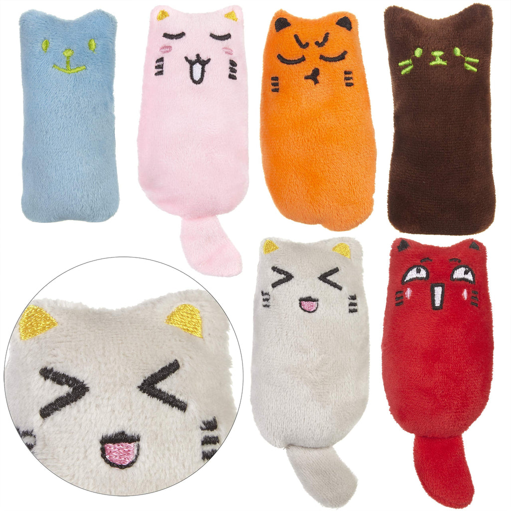 Pretty Kitty Catnip Toys for Cats | 6-Piece Cat Pillow Set with Catnip | Fluffy Pillow Cat Toy | Kitten Toys and Cat Accessories