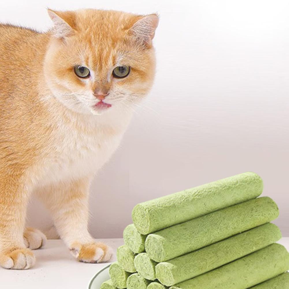 CTDWNT 10-100x Cat Grass Sticks Pet Snacks Cat Food for Cats of All Ages Teeth Clean US V0O2