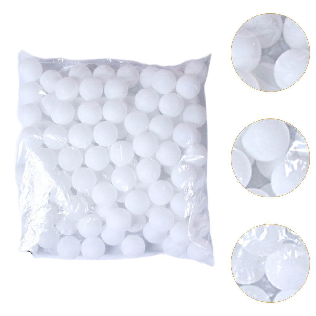 Kuntesetty Pong Balls Entertainment Activity Raffle Balls Bingo Game Balls for Cat Toys DIY 100 pcs white