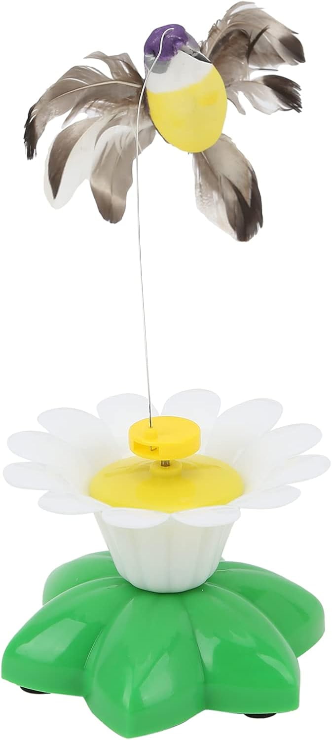 Interactive Chirping Bird Cat Toy, Funny Rotating Electric Flying Bird Interactive Toy, Funny Exercise Electric Flutter Rotating Kitten Toys to Interactive with Cat for All Breeds Cat