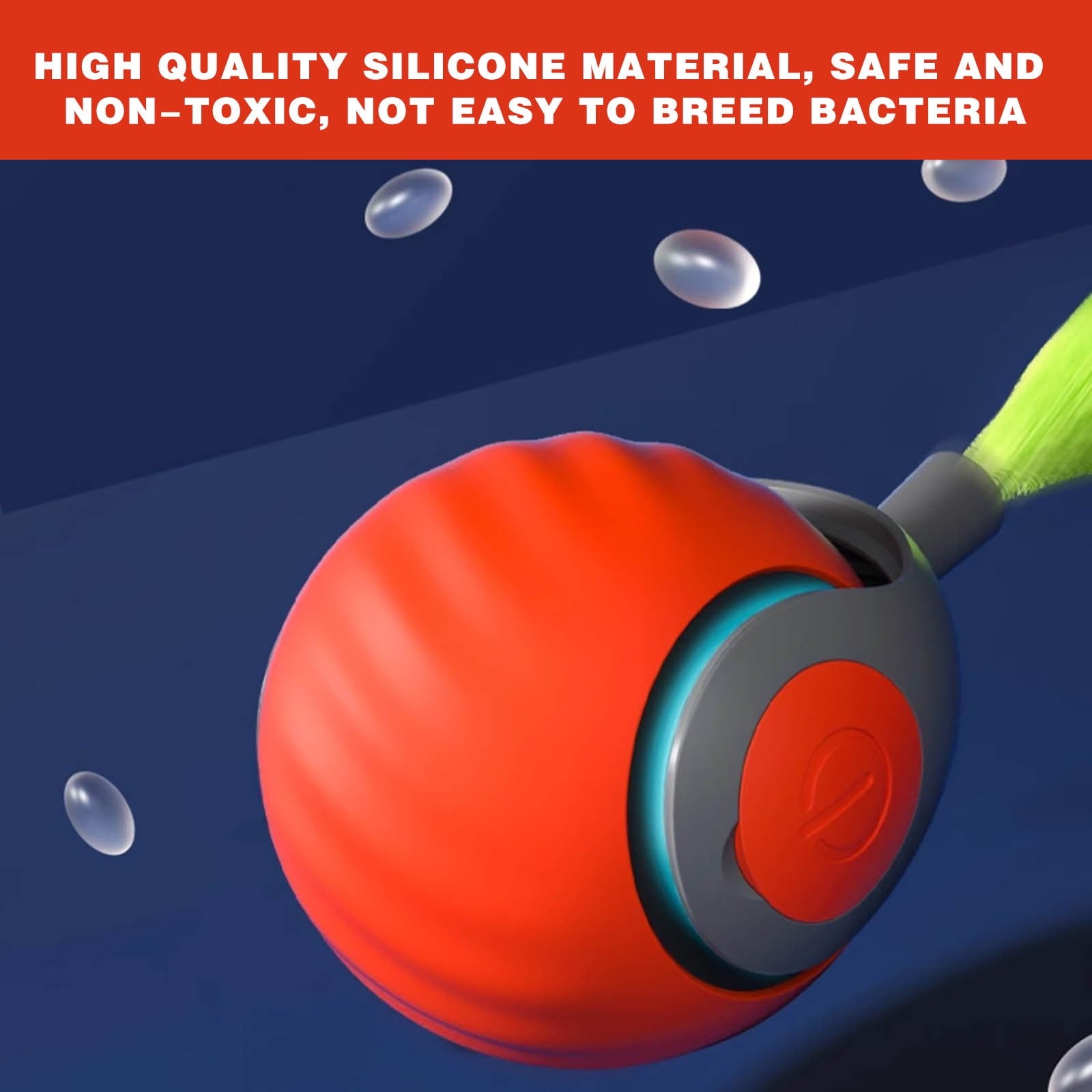 Speedy Tail 2.0, Speedy Tail Cat Toy, Interactive Cat Toy for Indoor Cats, Rechargeable Smart Cat Toys Ball with Tail, Two Speed Adjustment(Orange)