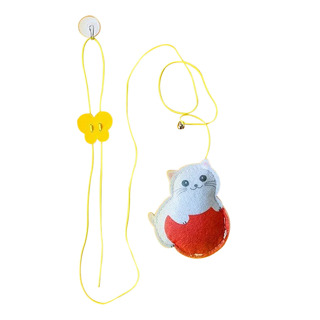 Isvgxsz Items Hanging Door Retractable Cat Scratching Rope, Funny Cat Stick Developmental Puzzle Toys, Self-Hey Pet Cat Toy, Interactive Toy, Elastic Rope Automatic Toy