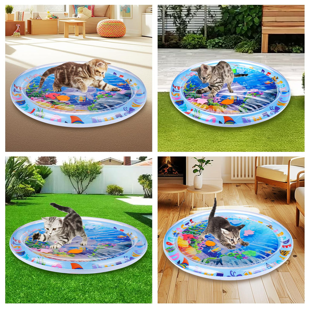 Clearance! Water Sensory Play Mat for Cats, Cat Water Play Mat New Upgrade Cat Mat Toys for Bored Indoor Cats