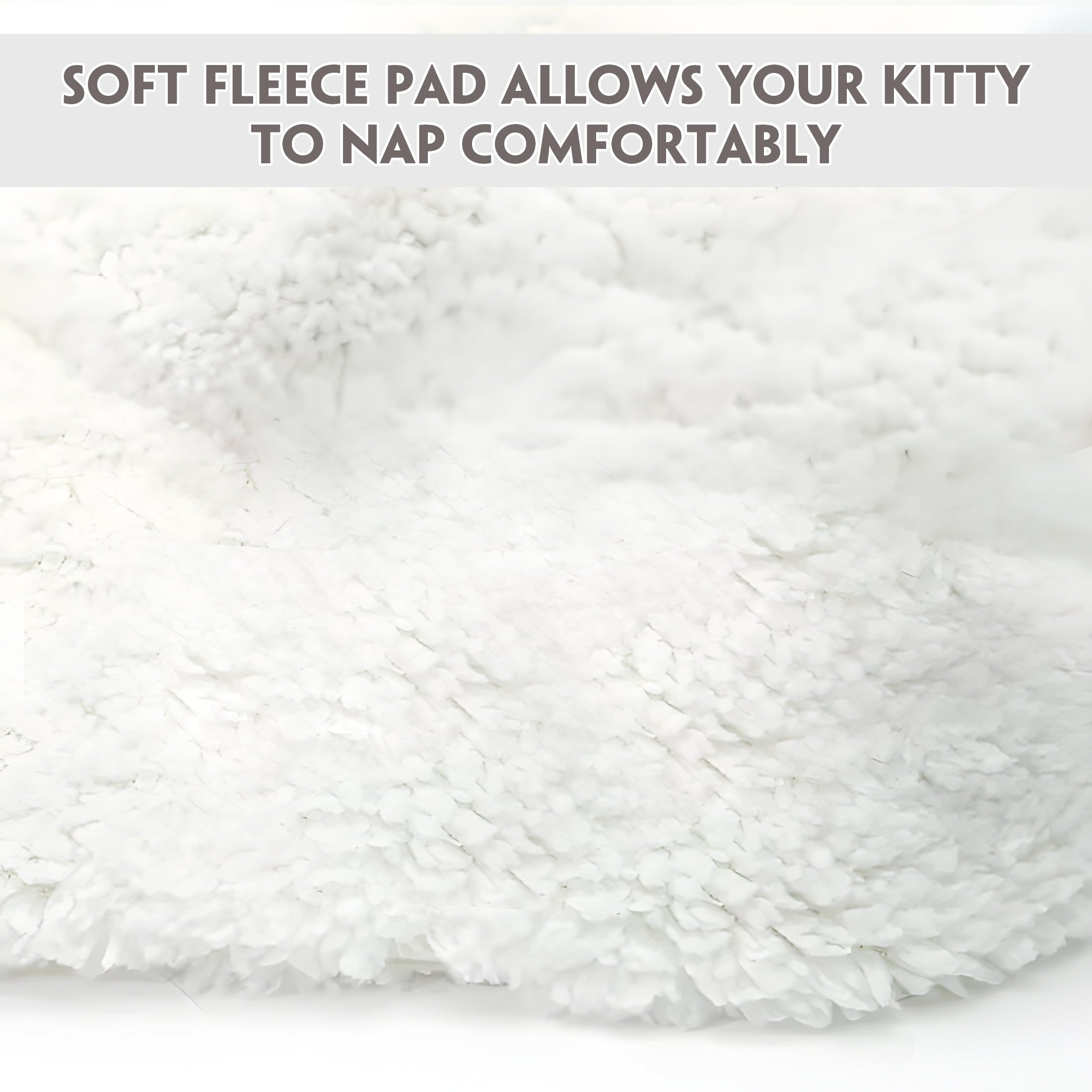 Onekawa Cat Tunnel Bed,3 in 1 Cat Donut Bed,Fluffy Toy Balls,with Cushion Peephole and Cat Ear for Cats, Puppy, Rabbit